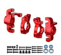FriHobby Alluminio mandrino anteriore e supporto Set di blocchi sterzo per aggiornamenti Losi Tenacity TT Pro 4WD SCT/DB Pro Lasernut U4, sostituisce LOS234018 (rosso)