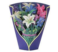 Frilla Imperabile bouquet 3D con biglietto di auguri - Composizione floreale di carta Petalora, eterno, decorativo ed elegante, per compleanno, festa della mamma, regalo e decorazione per la casa |