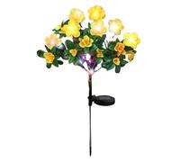 Frilla Luci Solari da Giardino a Forma di Fiore - Altezza 65 cm, Impermeabili IP65, Luce Calda Automatica, Senza Fili, Ricarica Solare, Ideali per Esterni | ROSILUME