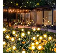 Frilla SOMPEX Luci Solari da Giardino, 2 x 6 LED Luci, Bianco Caldo, PVC ABS Acciaio Inossidabile, IP65 Impermeabile, per Esterni, Energia Solare