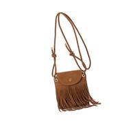 Fringe Designs Borsa a tracolla per le donne Borse a tracolla Borsa in pelle alla moda con tracolla regolabile per abiti autunnali Borsa per la spesa casual, Marrone, One Size