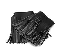 Fringe per borsa da sella per moto, frangia per borsa da sella per pedale retrò in pelle artificiale universale 2 pezzi(Nero)
