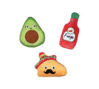 Fringe Studio Plush Dog Toy, 3 Pieces Set, Taste The Heat, Pet Shop Collection (662151)