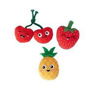 Fringe Studio Plush Dog Toy Set, Don’t Panic, We're Organic, Small 3 Piece Set, Pet Shop Collection (662053)