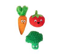Fringe Studio Plush Dog Toy Set, Farm To Table, Small 3 Piece Set, Pet Shop Collection (662075)