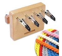 Fringe Twister per torcere rapidamente, 4 clip di legno strumento per la creazione di cavi, filati, frange, per tessere, nappe/corda che fa macchina
