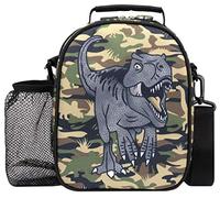 Fringoo Borsa termica per il pranzo per bambini, motivo: dinosauro, idea regalo