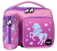 fringoo - Grande capienza Borsa pranzo Quadrata per Bambini | Piccolo sacchetto da pranzo fresco per bambini | Perfetto come sacco da pranzo per la scuola - Unicorno Ombre