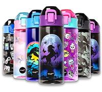 fringoo - Luna Unicorno - Borracce senza BPA - Borraccia in paglia nera - Borraccia riutilizzabile - 600 ml / 20 Oz