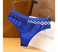 FRINZA Mutande Bikini Slip 3 Pz/Set Sexy G-String Perizoma in Cotone da Donna Mutandine Scava Fuori Slip Femme Plus Size S-XXL Biancheria Intima for Le Donne Lingerie Femminile Mutande(Blue 1pc,M)