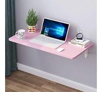 FRINZA Pieghevole Parete Mensola Workbench del foglio di goccia Tabella di piegatura for i piccoli spazi Desk Office Home Cucina in legno massiccio Tavolo da pranzo Computer Desk(Roze,100 * 40cm)