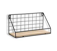 FRINZA Wall Shelves Floating Shelf 4 Tiers DIY Bookshelf Kitchen Shelf Combination Wall- mounted Iron Wooden Material Storage Rack Nordic Style, Multi- size Optional(A,45 * 13 * 16cm)