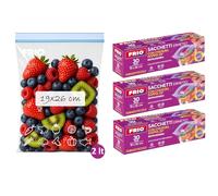 FRIO 90 Sacchetti Ermetici Alimenti 19x26 cm 2L Doppia Zip