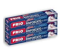 FRIO Alluminio per Alimenti Set 3 Rotoli 48 m Goffrato | Foglio di alluminio per alimenti, resistente e modellabile, dal congelatore al forno, con astuccio e taglio netto