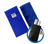 FRIO Borsa refrigeratrice doppia per insulina | 8 x 18 cm blu | per 2 penne standard per insulina | con tasca interna in nylon, per proteggere penne metalliche e digitali