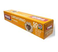 FRIO - Rotolo Carta Forno 50 metri x 33 cm - Antiaderente per Forno, Microonde e Conservazione - Pronto all'Uso - Ideale per Pizze e Teglie - Biodegradabile, Riciclabile, Compostabile