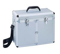 Fripac-Medis Cassetta degli attrezzi in alluminio con porte a battente, argento, Höhe 33 cm, Breite 43 cm, Tiefe 19 cm, Valigetta