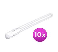 Fripac-Medis Jumbo-Clips Bianco, Per confezione 10 pezzi