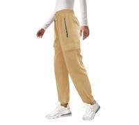 Friptspyg Outdoor Pantaloni Cargo da Donna Pantaloni da Trekking Leggerida Trekking Asciugatura Rapida Impermeabile Cintura Regolabile Pantaloni da Jogging Sportivi con Tasche