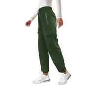 Friptspyg Outdoor Pantaloni Cargo da Donna Pantaloni da Trekking Leggerida Trekking Asciugatura Rapida Impermeabile Cintura Regolabile Pantaloni da Jogging Sportivi con Tasche