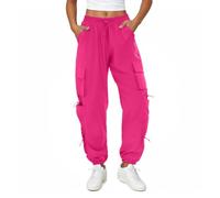 Friptspyg Pantaloni Cargo Donna Pantaloni da Trekking Leggeri con Tasche Pantaloni da Escursionismo Impermeabili Cintura Outdoor Sportivi Pantaloni da Jogging
