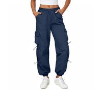 Friptspyg Pantaloni Cargo Donna Pantaloni da Trekking Leggeri con Tasche Pantaloni da Escursionismo Impermeabili Cintura Outdoor Sportivi Pantaloni da Jogging