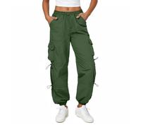 Friptspyg Pantaloni Cargo Donna Pantaloni da Trekking Leggeri con Tasche Pantaloni da Escursionismo Impermeabili Cintura Outdoor Sportivi Pantaloni da Jogging