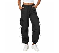 Friptspyg Pantaloni Cargo Donna Pantaloni da Trekking Leggeri con Tasche Pantaloni da Escursionismo Impermeabili Cintura Outdoor Sportivi Pantaloni da Jogging