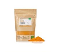 FRISAFRAN | Curcuma in polvere BIO 1kg | Digestivo | naturale | Polvere radice di curcuma | macinata | cibo bio | integratore | Curcuma-pura | senza additivi | Origine India