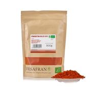 FRISAFRAN | Paprica Dolce in Polvere BIO 500g | Paprika dolce | spezia macinata | senza additivi | paprika-Affumicata | cibo fresco | Pimenton | Polvere di Peperone Crusco | Pimenton-Dolce