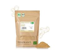 FRISAFRAN | Polvere di zenzero BIO 1kg | Digestivo | Fonte di energia | Cibo naturale | disidratato senza zucchero | Zenzero-secco | In polvere | zenzero-macinato | Origine India