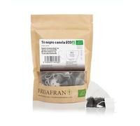 FRISAFRANO | Tè Nero alla Cannella in piramide biologica 60 unità | 120g | Tè nero | Bustine di tè nero | Antiossidante ed energizzante naturale | tè deteinato | tè alla cannella | senza additivi