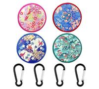 Frisbee Giapponese Da 4 Pezzi, Moschettone Da 4 Pezzi, Ventaglio Pieghevole, Ventaglio Pieghevole A Mano, Ventaglio Pop-Up, Ventaglio Pieghevole Rotondo, Ventaglio Pieghevole A Mano