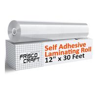 Frisco Craft Rotolo di vinile autoadesivo in laminato trasparente, 30,5 cm x 90 m, compatibile con cricut, silhouette cameo ritratto, decalcomanie, adesivi, stencil, pellicola adesiva e bastone