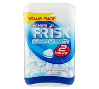Frisk Clean Breath, Caramelle Dure Gusto Peppermint, Senza Zucchero, Due Ore di Freschezza, Microcompresse con Zinco, con Edulcoranti, 150 caramelle, Confezione da 1