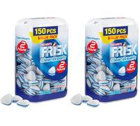 Frisk Clean Breath, Caramelle Dure Gusto Peppermint, Senza Zucchero, Due Ore di Freschezza, Microcompresse con Zinco, con Edulcoranti, 150 caramelle, Confezione da 2