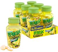 Frisk Sour Lemon, Caramelle Dure, Gusto Limone, senza Zucchero, Confezione da 6