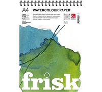Frisk Watercolour Paper Spiral Pad 300gsm A4 12sheets Blocco Acquerello, Bianco