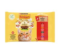 Friskies cibo umido per gatti - pollo, manzo, agnello, anatra 4 x 85 g