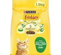 FRISKIES Coniglio, Pollo e Verdure - 1,5 KG - Crocchette per gatti adulti