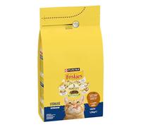 FRISKIES | Gatto | Alimento Completo per Gatti Adulti sterilizzati | Tacchino, Pollo e Verdure | Crocchette complete | Borsa | 1,5 KG