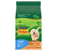 Friskies Junior Cibo per cuccioli con pollo e verdure con latte 10 kg