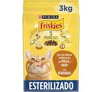 Friskies Purina Cibo per gatto Sterilizzato Adulto con Tacchino e Verdure, 4 sacchetti da 3 kg