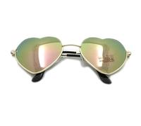 frissin Occhiali da sole donna con cornice a specchio stile cuore carino UV400 vintage occhiali da sole retrò, occhiali da sole n. 10, Occhiali da sole n. 10