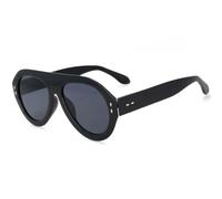 frissin Occhiali da sole oversize da uomo donna occhiali da sole UV400 occhiali da sole vintage, Nero