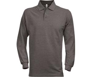 Fristads Acode polo manica lunga 1722 PIQ grigio scuro XXL