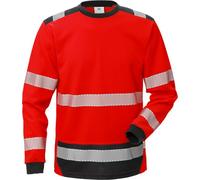 Fristads Maglietta ad alta visibilità Maglietta ad alta visibilità a maniche lunghe KL. 3 7724 THV alta visibilità rosso/nero XS