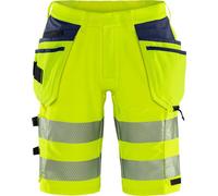 Fristads Pantaloncini elasticizzati High Vis Green craftsman cl. 2 2646 GSTP Alta visibilità giallo/navy C62