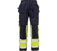 Fristads Pantaloni da artigiano Flame High Vis Cl. 1 2586 FLAM High Vis Yellow/Navy C62