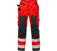 Fristads Pantaloni da lavoro ad alta visibilità classe 2 2025 PLU ad alta visibilità rosso/nero C66